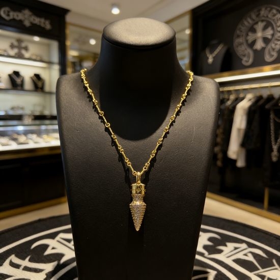 Chrome Hearts Bullet Pendant Retro Necklace