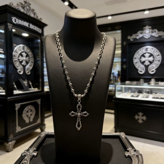 Chrome Hearts Vintage Cross Pendant Necklace