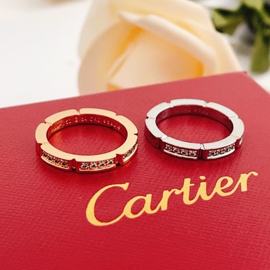 Cartier Half Pavé Diamond Ring