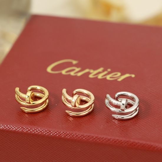 Cartier Minimalist Nail Shape Stud Earrings