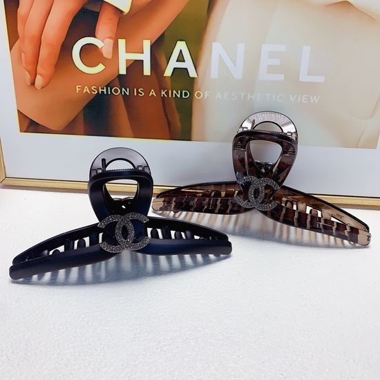 Chanel Acetate Rhinestone Claw Clip