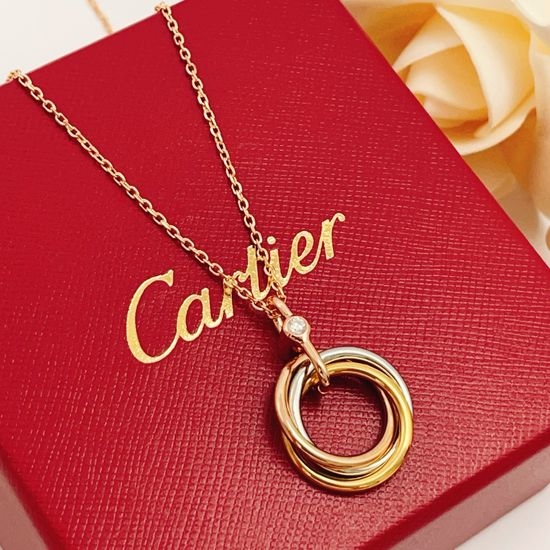 Cartier Rose Gold Single Diamond Necklace Special Design