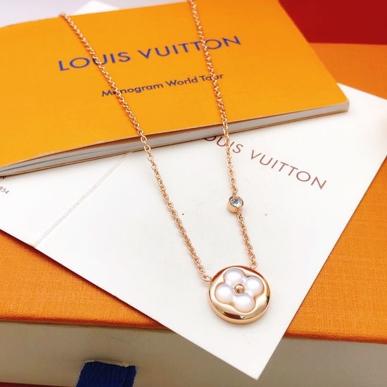 Louis Vuitton LV Rose Gold Mother of Pearl Necklace