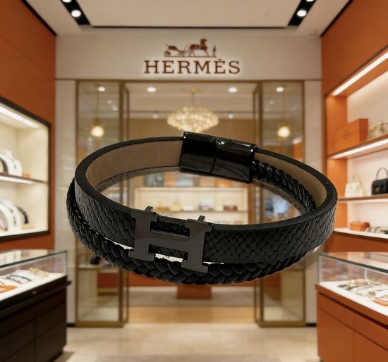 Hermes Handcrafted Leather Braided Cord Bracelet