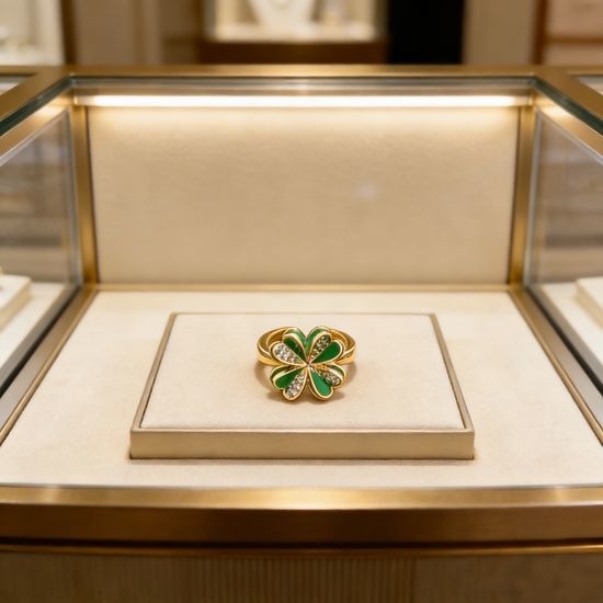 Van Cleef & Arpels VCA Classic Clover Pattern Ring