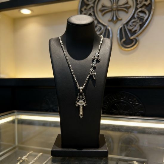 Chrome Hearts Vintage Cross Sword Pendant Necklace