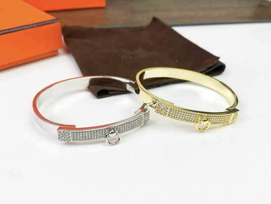 Hermes Half-diamond Classic Buckle Bangle