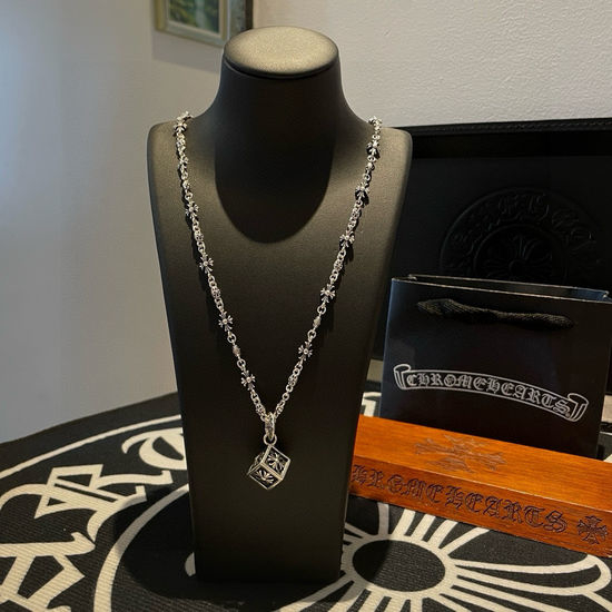 Chrome Hearts Vintage Cross Dice Pendant Necklace