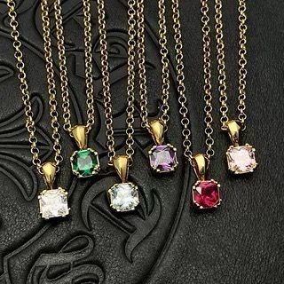 Chrome Hearts Classic Square Pendant Chain Necklace