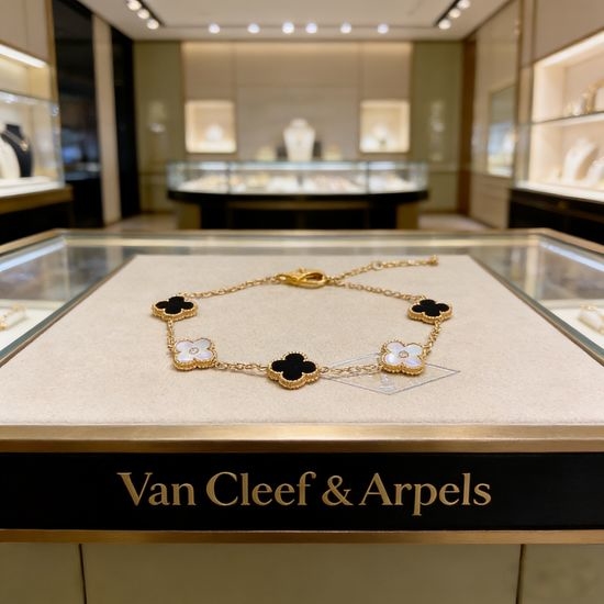 Van Cleef & Arpels VCA Lucky Clover Full Diamond Bracelet