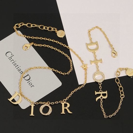 Christian Dior CD Letter Star Pendant Retro Style Jewelry