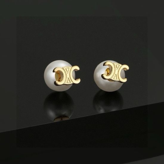 Celine Classic Triumphal Arch Style Stud Earrings