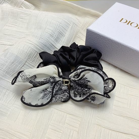Christian Dior CD Elegant Chiffon Hair Scrunchie