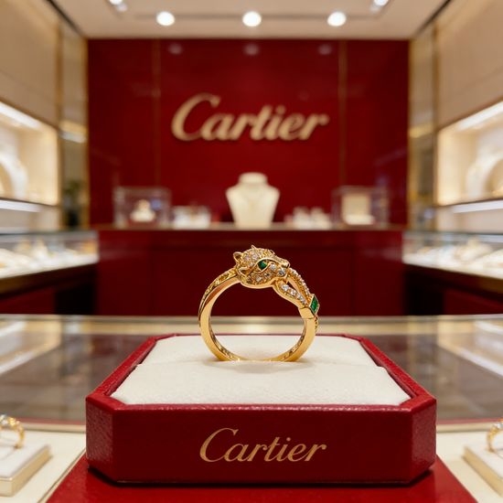 Cartier Classic Diamond Inlaid Fashion Ring