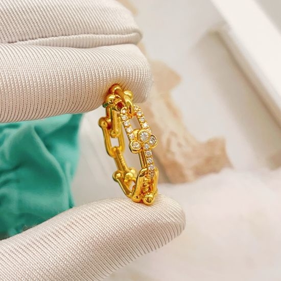Fendi Gold Horseshoe Buckle Ring