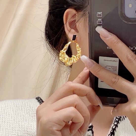 Celine Vintage Gold Classic Stud Earrings
