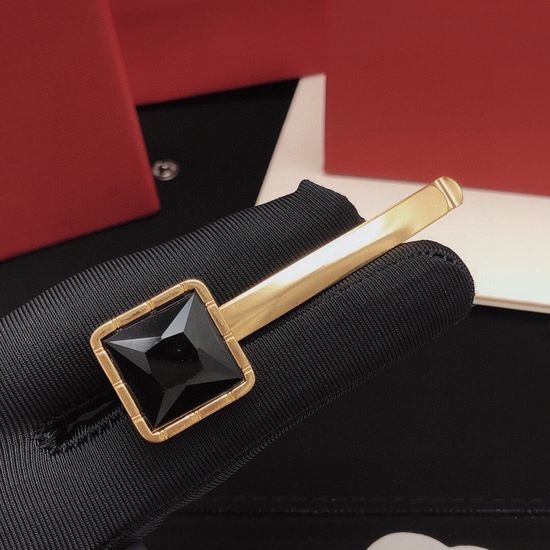 Versace Red Square Rhinestone Hair Clips