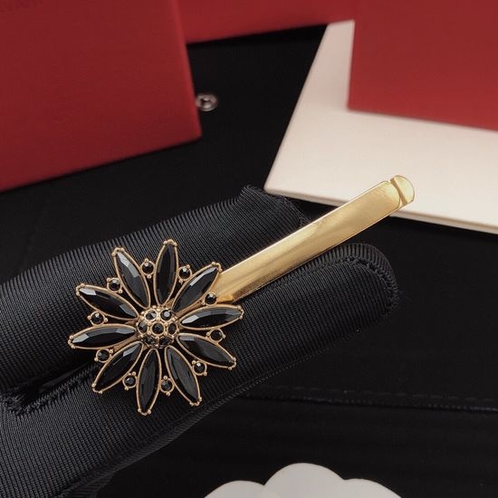Versace Sunflower Black Rhinestone Hair Clips