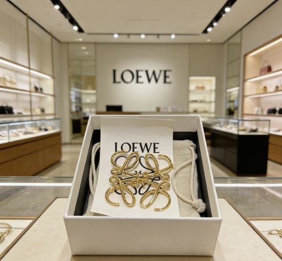 Loewe Textured Metal Plated Brooch