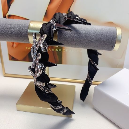 Yves Saint Laurent YSL Non-slip Rhinestone Hair Hoop