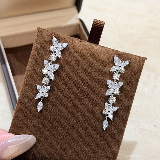 Tiffany & Co. Marquise Flower Cluster Large Stud Earrings