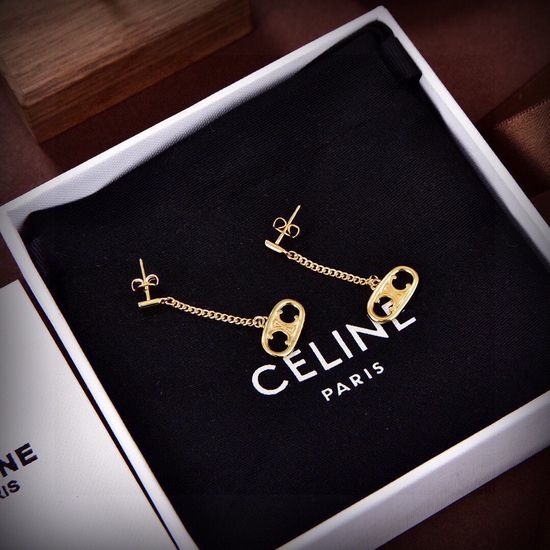 Celine Simple Fashion Gold Plated Earrings