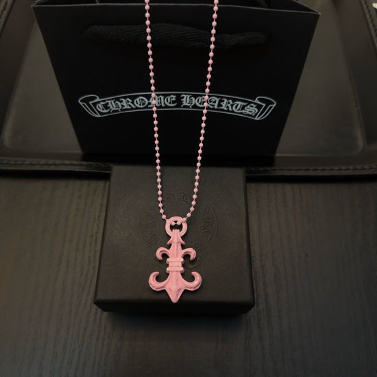 Chrome Hearts Classic Floral Resin Pendant Necklace