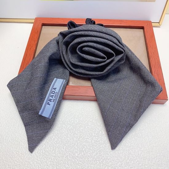Prada Rose Ribbon Elastic Hair Scrunchie