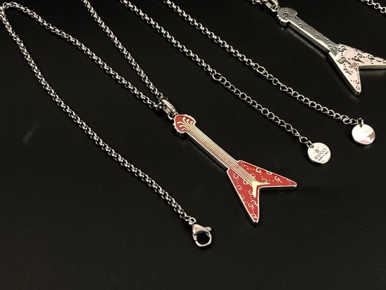 Gucci Electric Guitar Pendant Punk Style Necklace