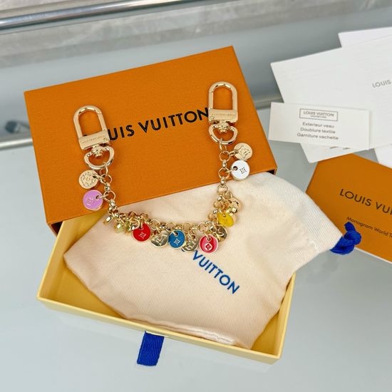 Louis Vuitton LV Flower Pattern Key Ring Bag Charm