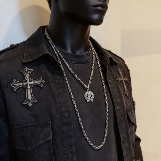 Chrome Hearts Vintage Cross Pendant Necklace