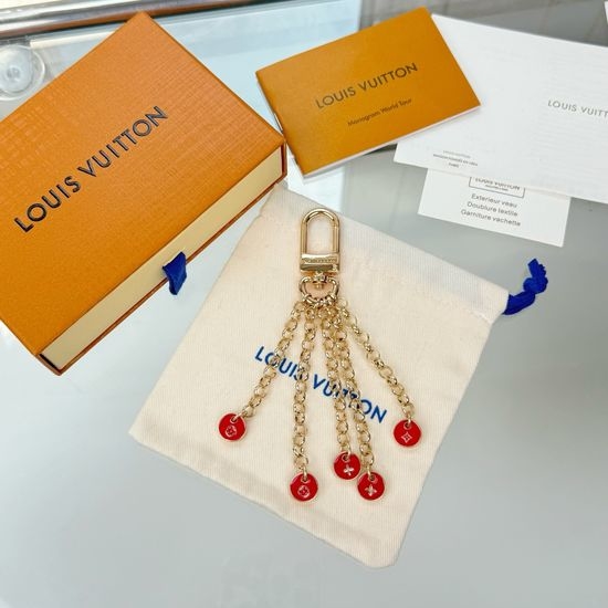 Louis Vuitton LV Short Beaded Key Chain Bag Charm