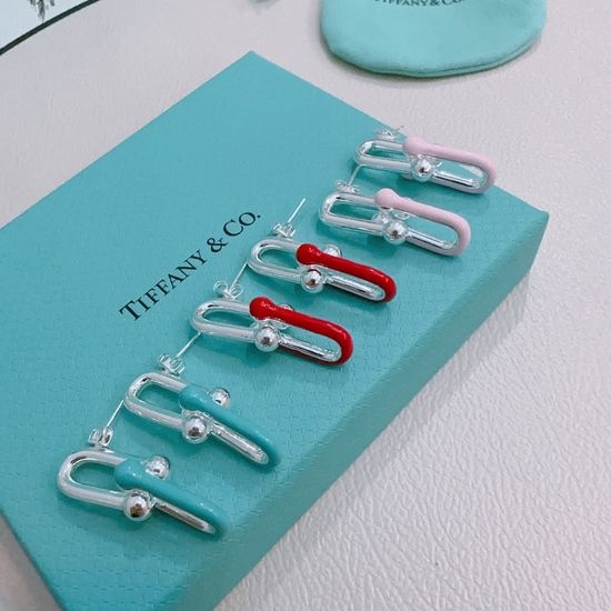 Tiffany & Co. High Carbon Diamond Earrings Silver Material