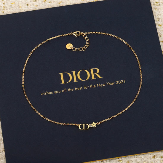 Christian Dior CD Pearl Pendant Necklace Stylish Elegant