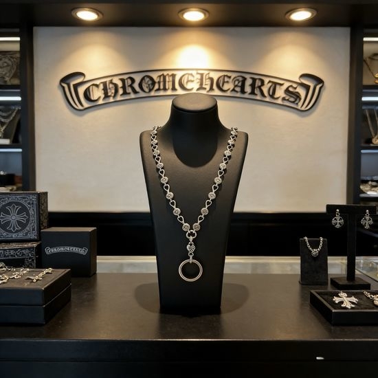 Chrome Hearts Vintage Heart Ring Pendant Necklace