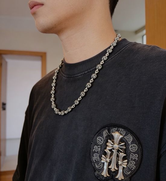 Chrome Hearts Vintage Cross Pendant Necklace Retro Style