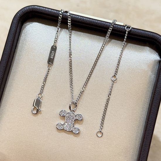 Celine Full Diamond Arc de Triomphe Necklace