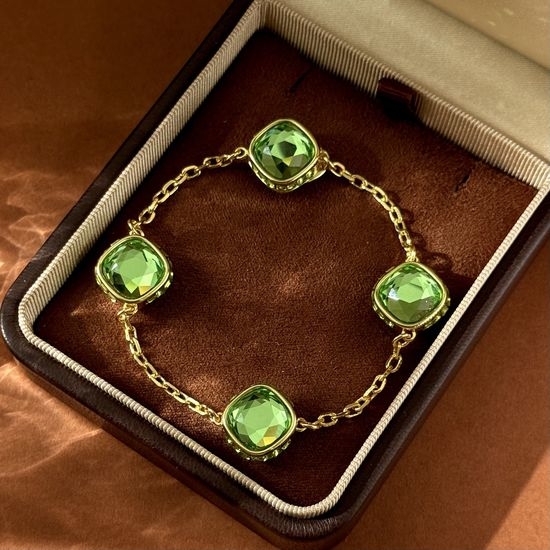 Swarovski Two-tone Square Crystal Bracelet