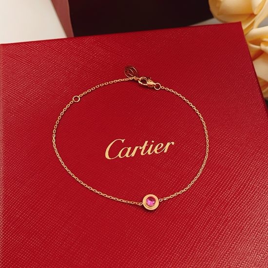 Cartier Amethyst Red Stone Decorative Bracelet
