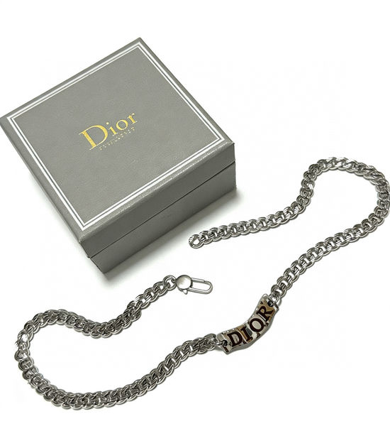 Christian Dior CD Vintage Cuban Chain Necklace