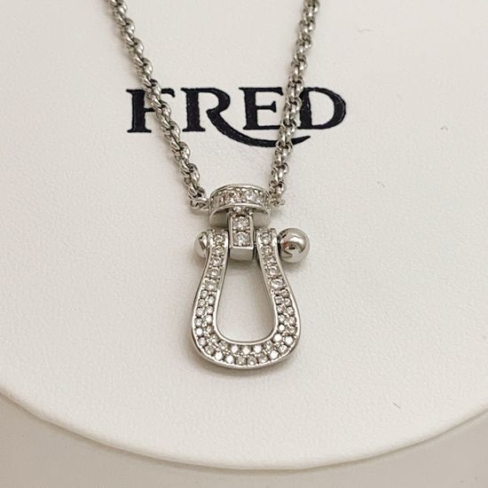 Fred Silver Tassel Horseshoe Buckle Necklace