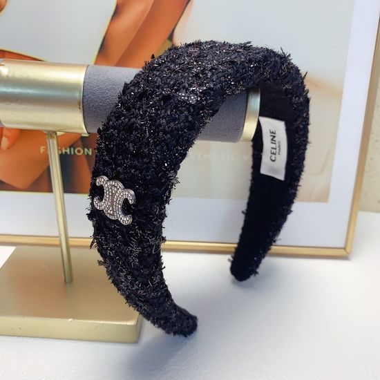 Celine Logo Rhinestone Hair Hoop
