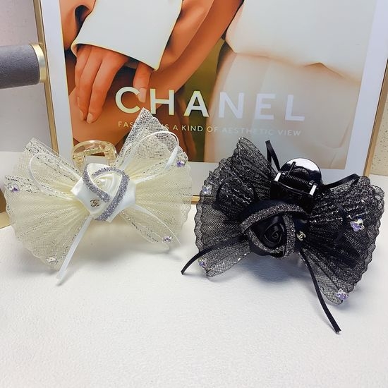 Chanel Mesh Bow Hair Claw