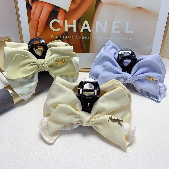 Yves Saint Laurent YSL Satin Bow Hair Claw