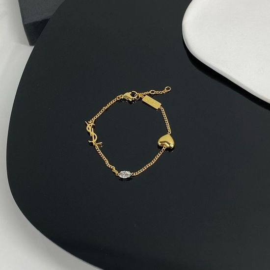 Yves Saint Laurent YSL Elegant Stylish Brass Bracelet
