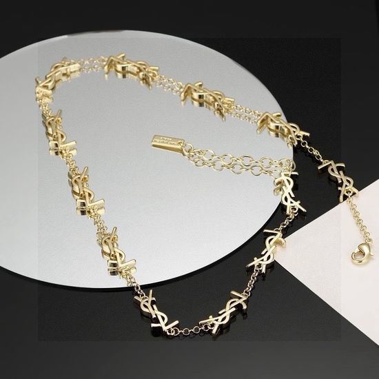 Yves Saint Laurent YSL Classic Adjustable Necklace Bracelet Set