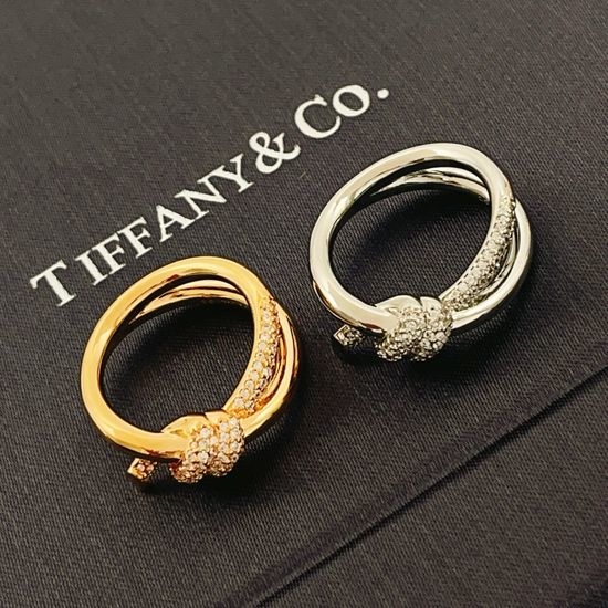 Tiffany & Co. Two Row Knot Design Ring