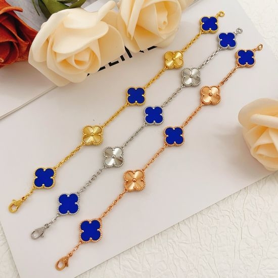 Van Cleef & Arpels VCA Three Color Mother of Pearl Bracelet