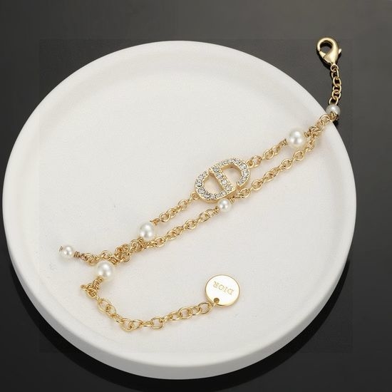 Christian Dior CD Vintage Gold Star Decor Bracelet