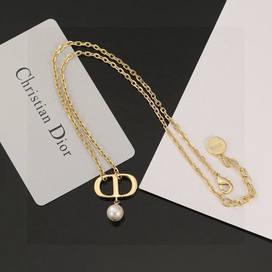 Christian Dior CD Classic CD Design Pearl Pendant